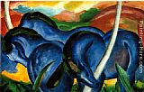 Franz Marc The Large Blue Horses painting